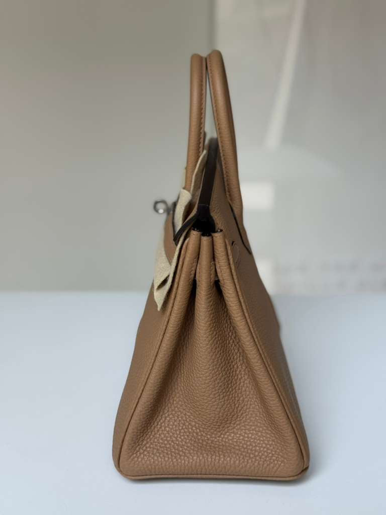 Hermes Chai Togo Birkin 25 Palladium Hardware