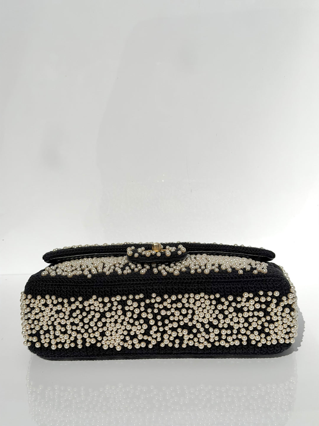 Chanel 17C Medium Flap Bag Pearl Embellished Gold Hardware 2017
