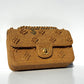 Chanel 24P Tan Braided Raffia Medium Flap Bag