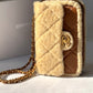 Chanel 24K Brown Shearling Medium Flap Bag