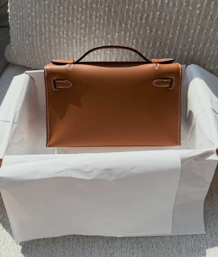 Hermès Kelly Pochette Gold Swift Gold Hardware 2025