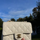 Chanel Cream Caviar Vintage Mini Square Flap Bag