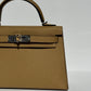Hermes Mini Sellier Poussiere Electrum Kelly 20