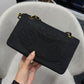 Chanel 1997 Small 24K Black Camellia Classic Flap Bag