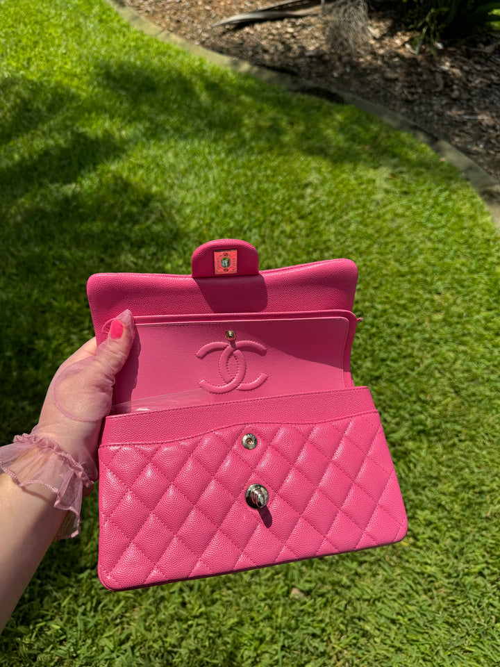 Chanel 20S Small Pink Caviar Double Flap