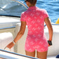 Chanel 1996 ICONIC Pink Velour CC Romper