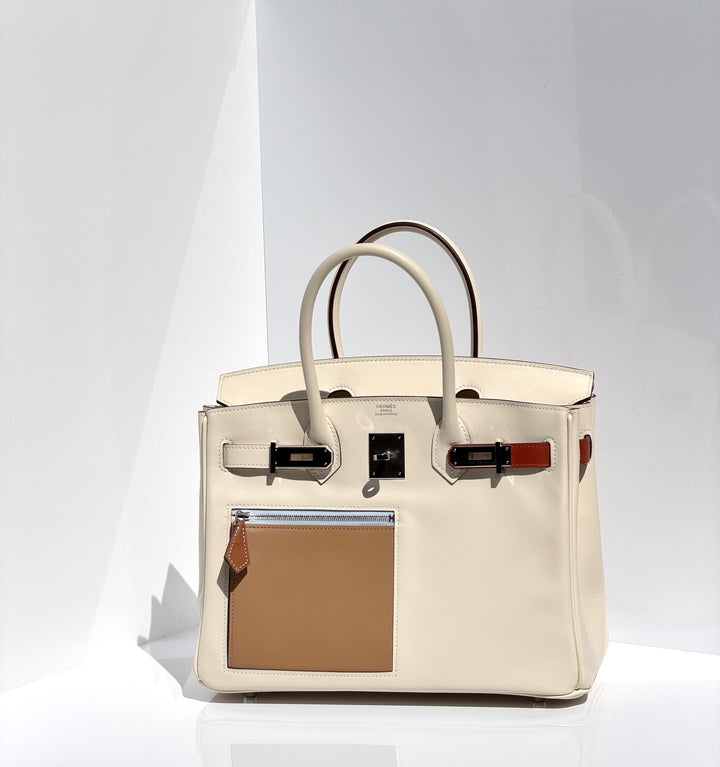 Hermès Birkin 30 Colormatic Swift Nata Palladium Hardware