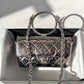 Chanel Metallic Calfskin Mini Ring Handle Flap Bag