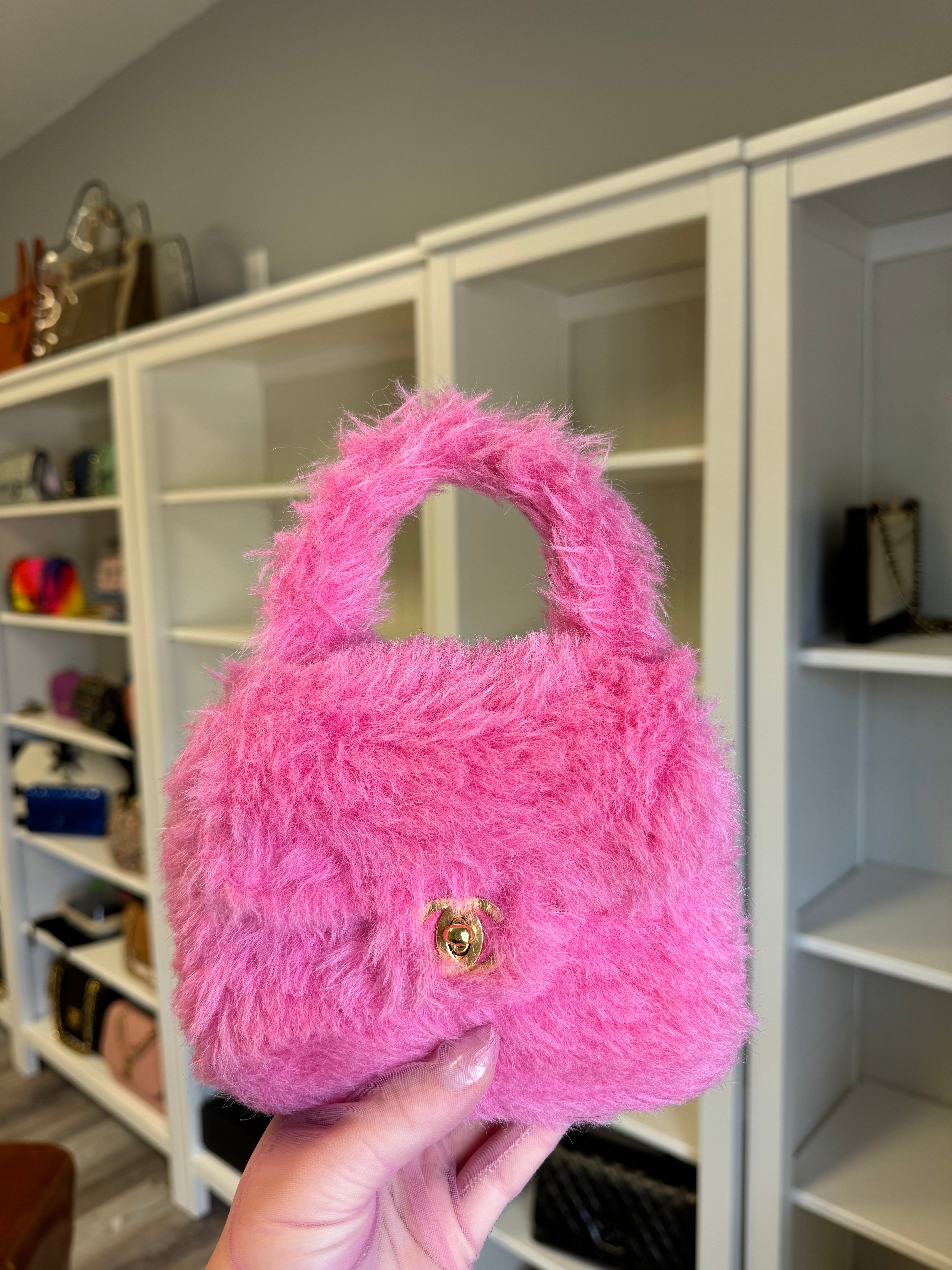 Chanel RARE 1994 Faux Fur Kelly Parent & Child Set – Its A Luv Story