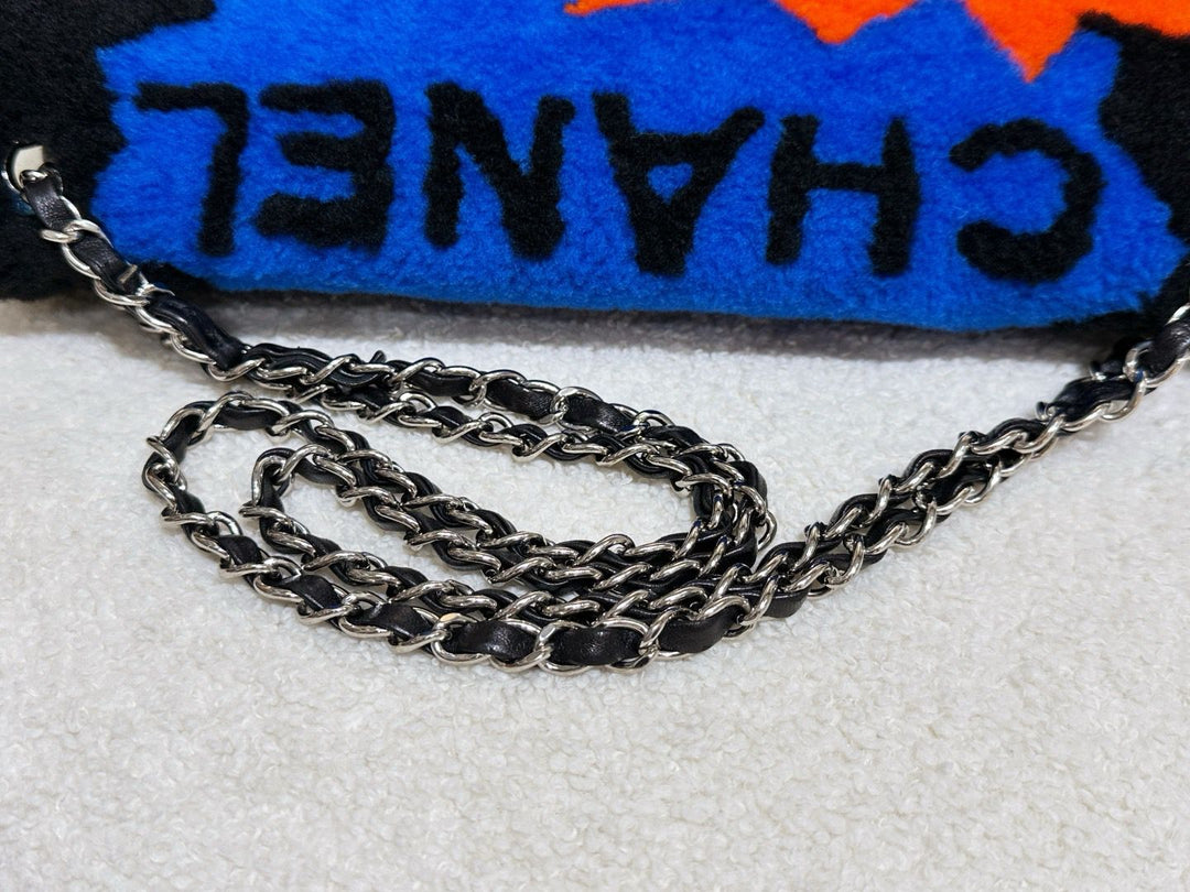 Chanel Supermarket Comic Maxi Shearling Flap Bag