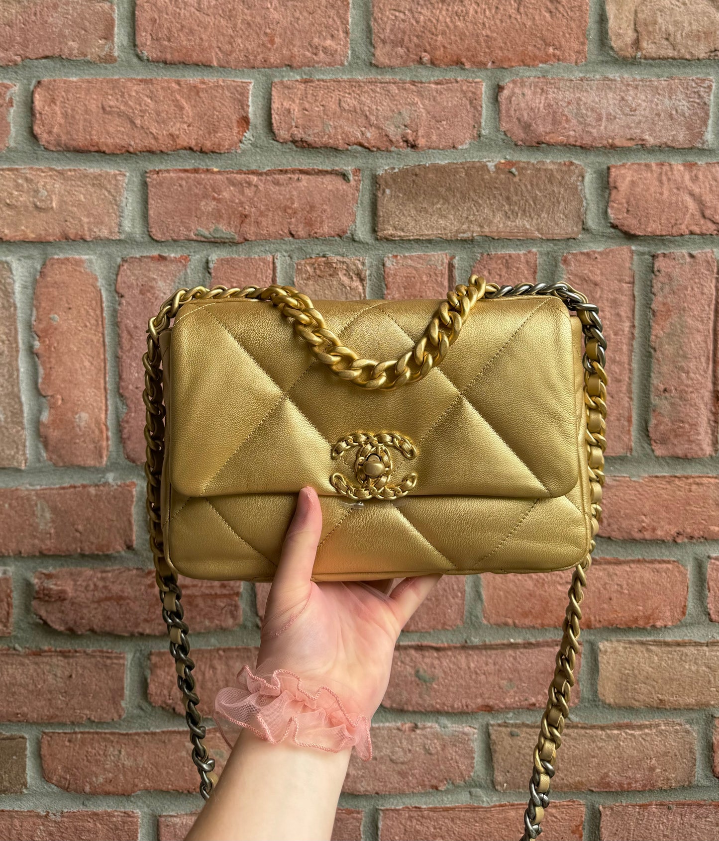 Chanel 20B Small Metallic Gold 19 Flap