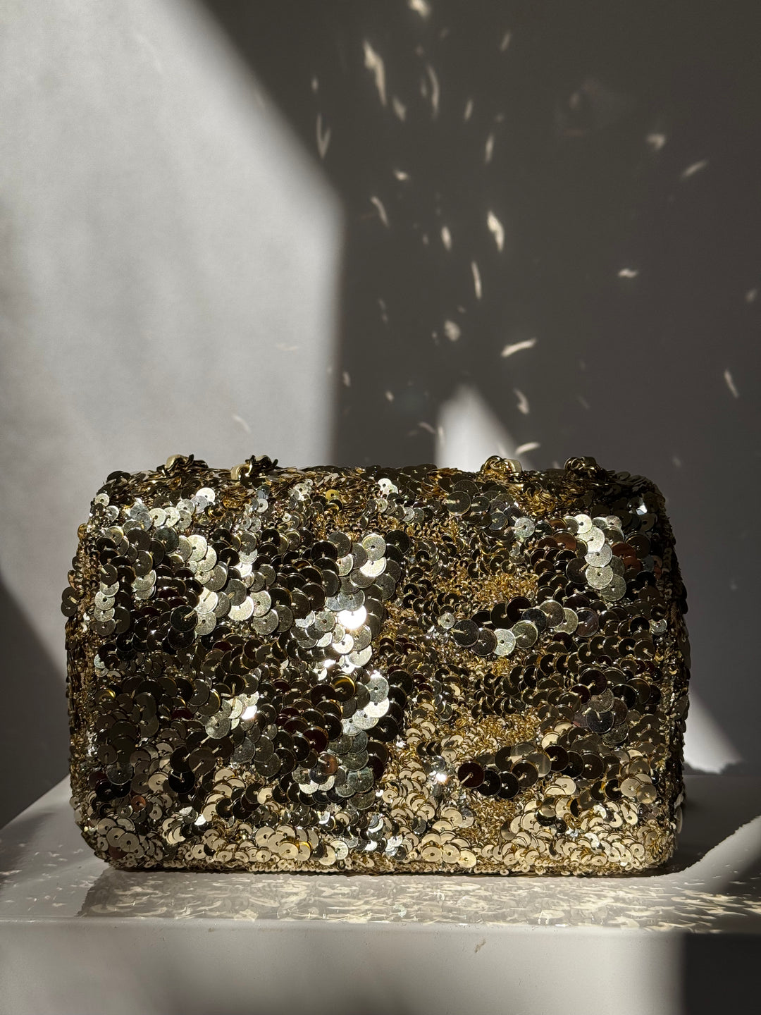 Chanel Cruise 2024/25 Gold Sequins Mini Flap Bag