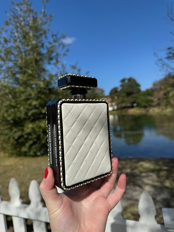 Chanel 22S Quilted Leather Perfume Bottle Minaudiere