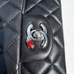 Chanel 2011 Black Ladybug Medium Lambskin Flap Bag
