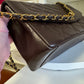 Chanel Chocolate Brown 24K Medium Caviar Diana Flap Bag