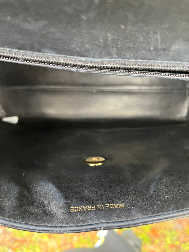 Chanel Vintage Large Crocodile Top Handle Flap Bag