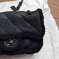 Chanel Medium Black Shearling Coco Neige Flap