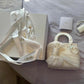 2023 Lady Dior Small White LED Twill Embellished Bag