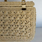 Celine 2023 Raffia Chain Shoulder Bag