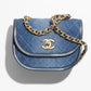 Chanel Denim Small Messenger Crossbody Bag