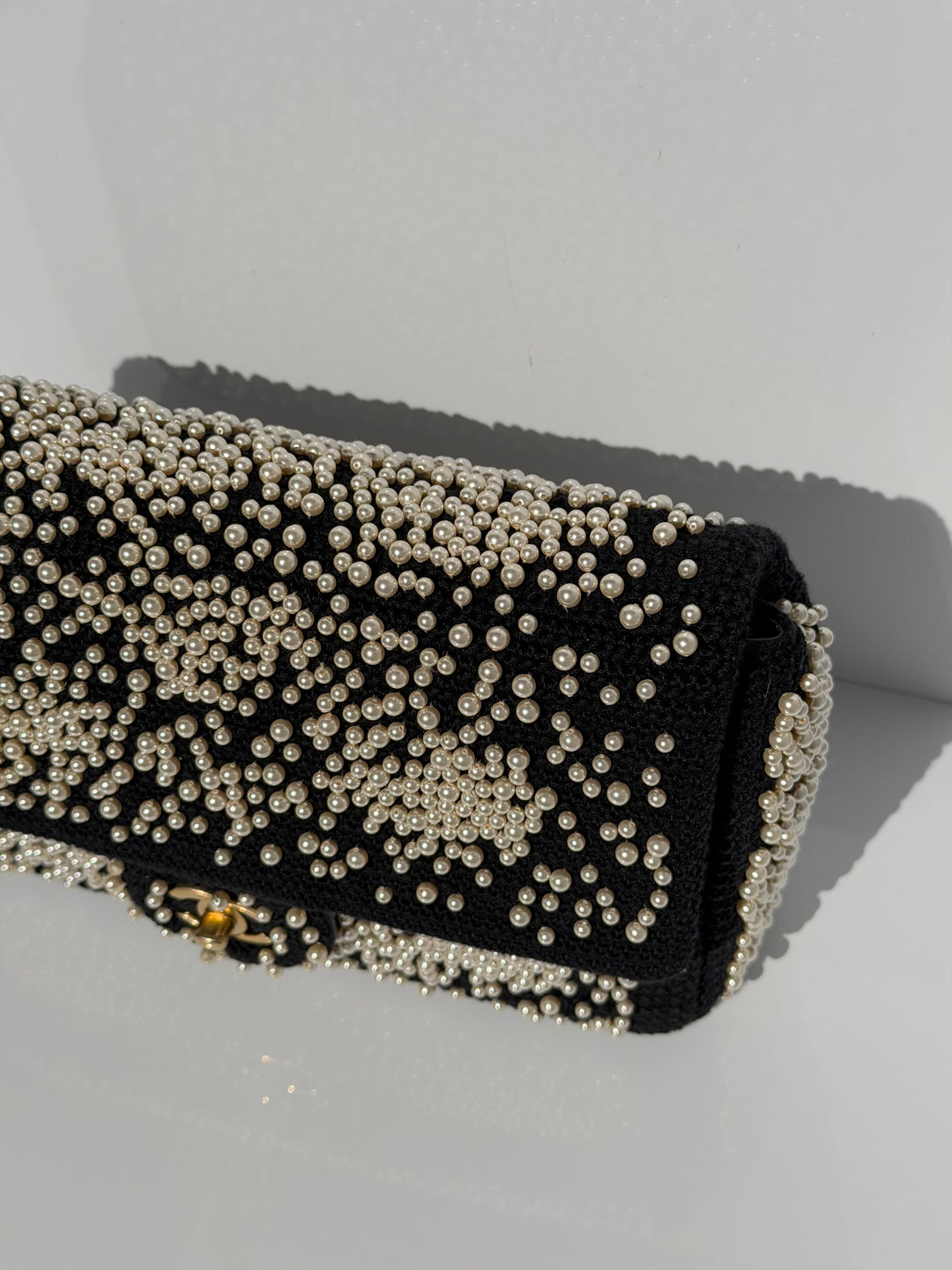 Chanel 17C Medium Flap Bag Pearl Embellished Gold Hardware 2017