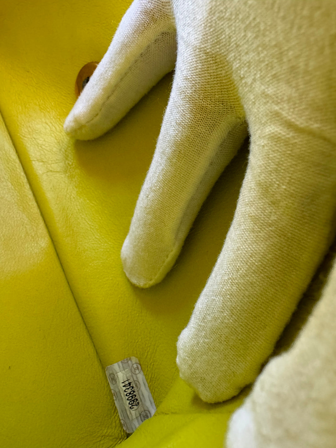 Chanel RARE Yellow 1994 Faux Fur Kelly