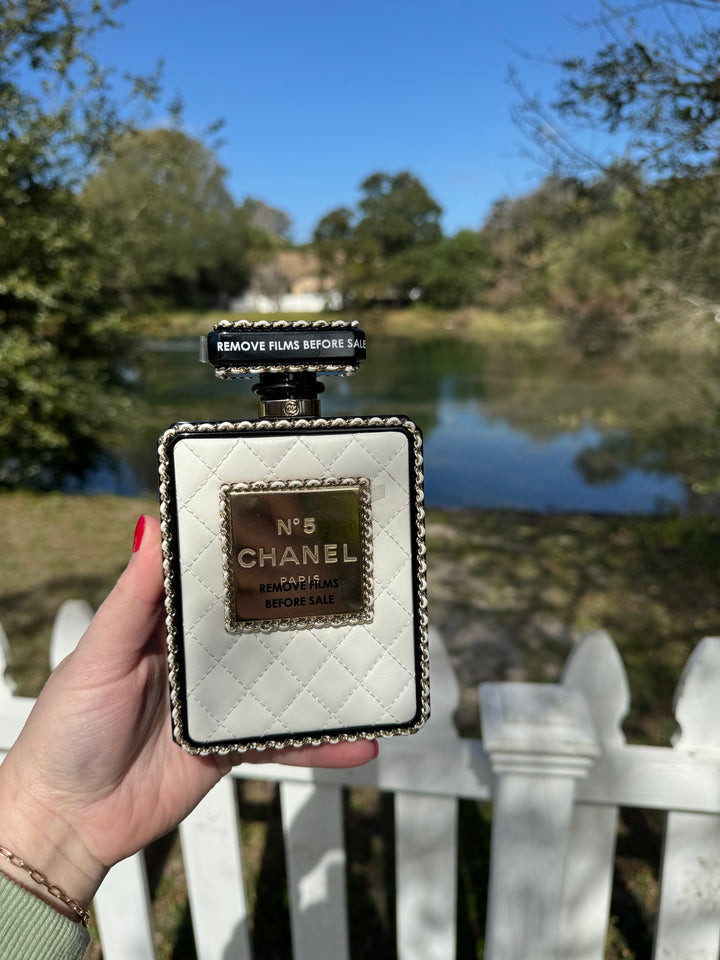 Chanel 22S Quilted Leather Perfume Bottle Minaudiere