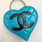 Chanel 1995 CC Blue Heart Vanity Bag