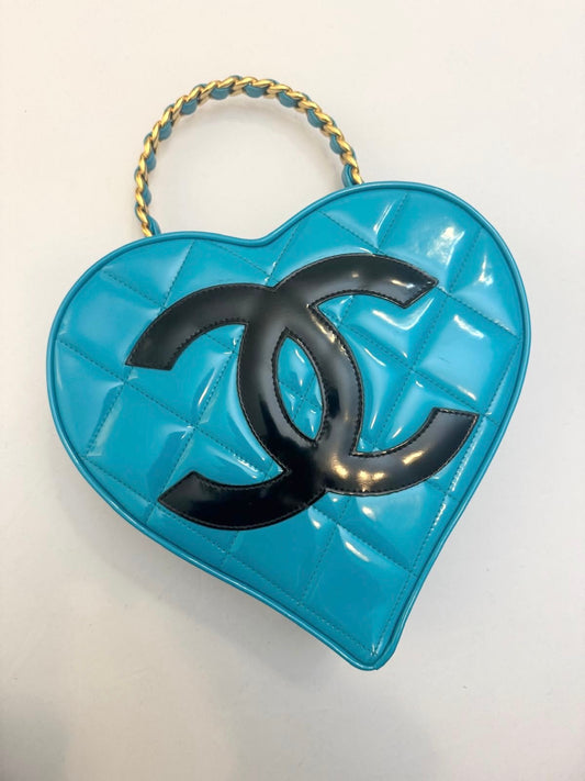 Chanel 1995 CC Blue Heart Vanity Bag