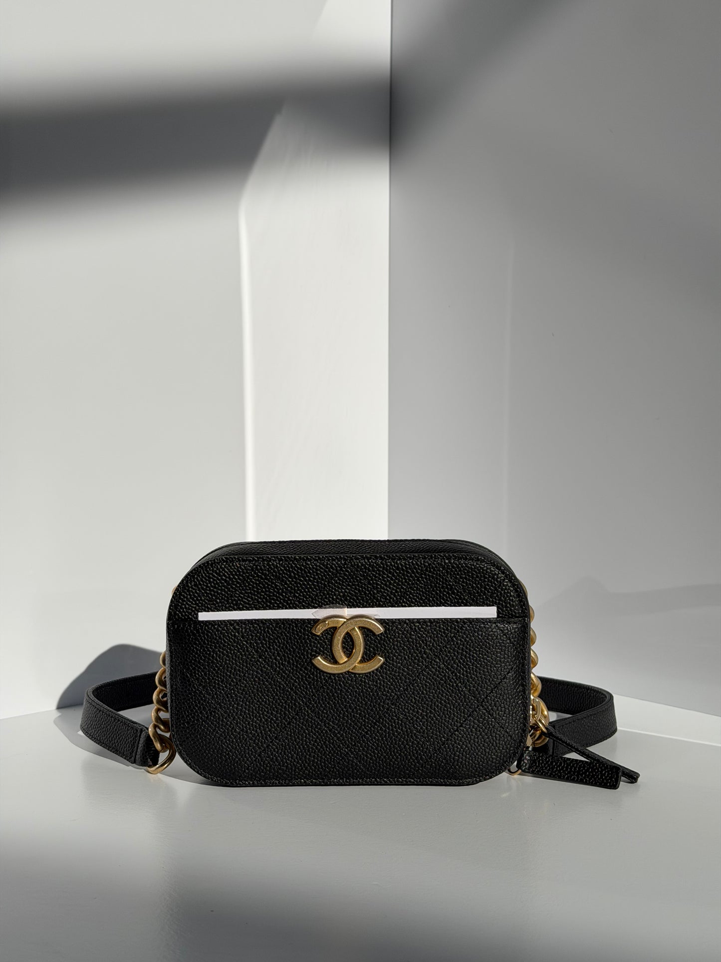 Chanel 2019 CC Stitched Caviar Waist Belt Bag