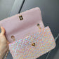 Chanel 1992 Medium Pink Sequin Flap Bag