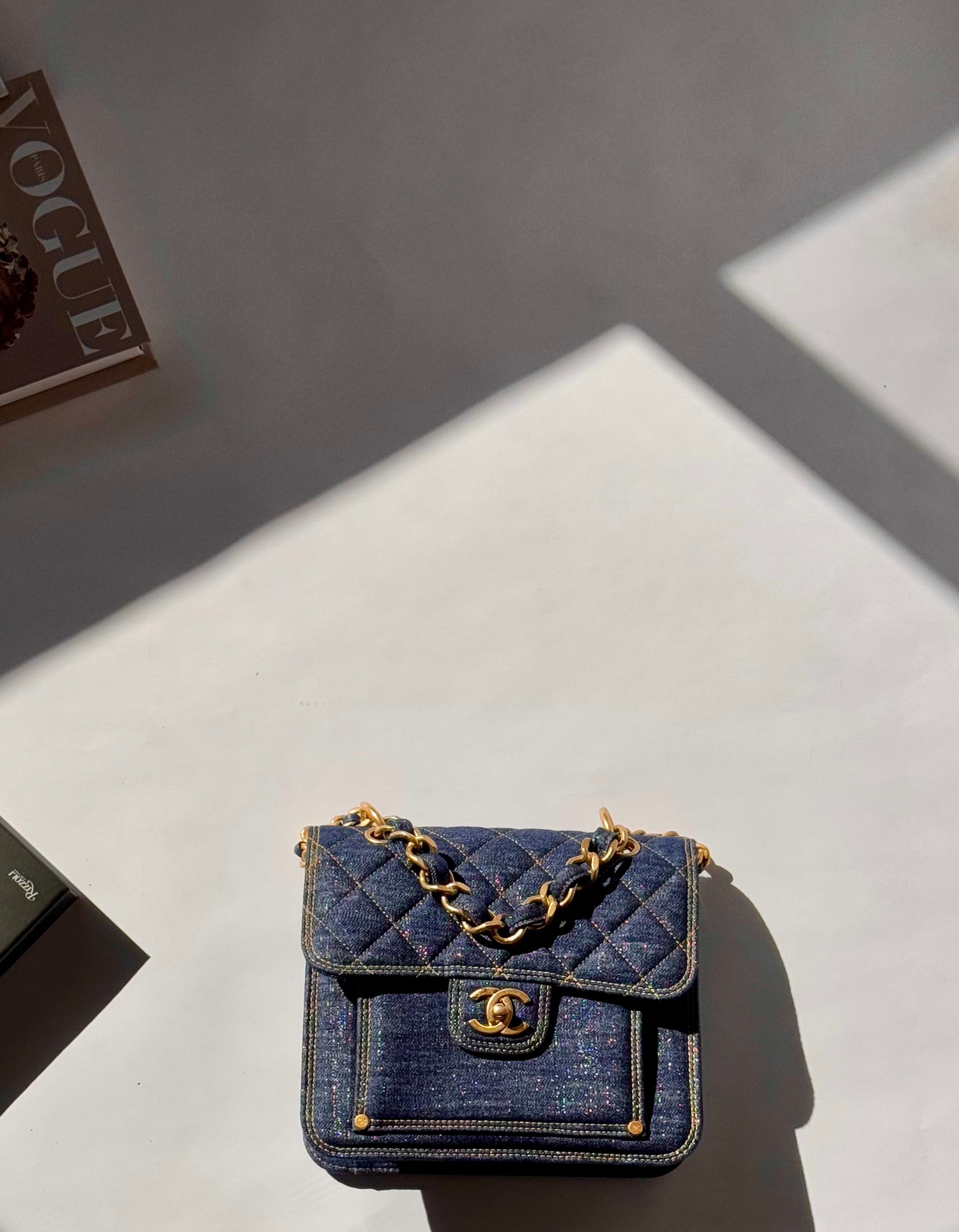 Chanel 23A Blue Denim Double You Crossbody – Its A Luv Story