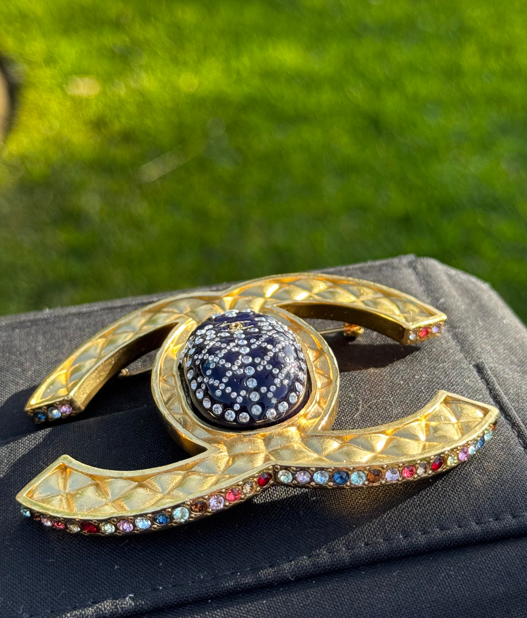 Chanel 19A Egypt Multicolor XL Beatle Brooch