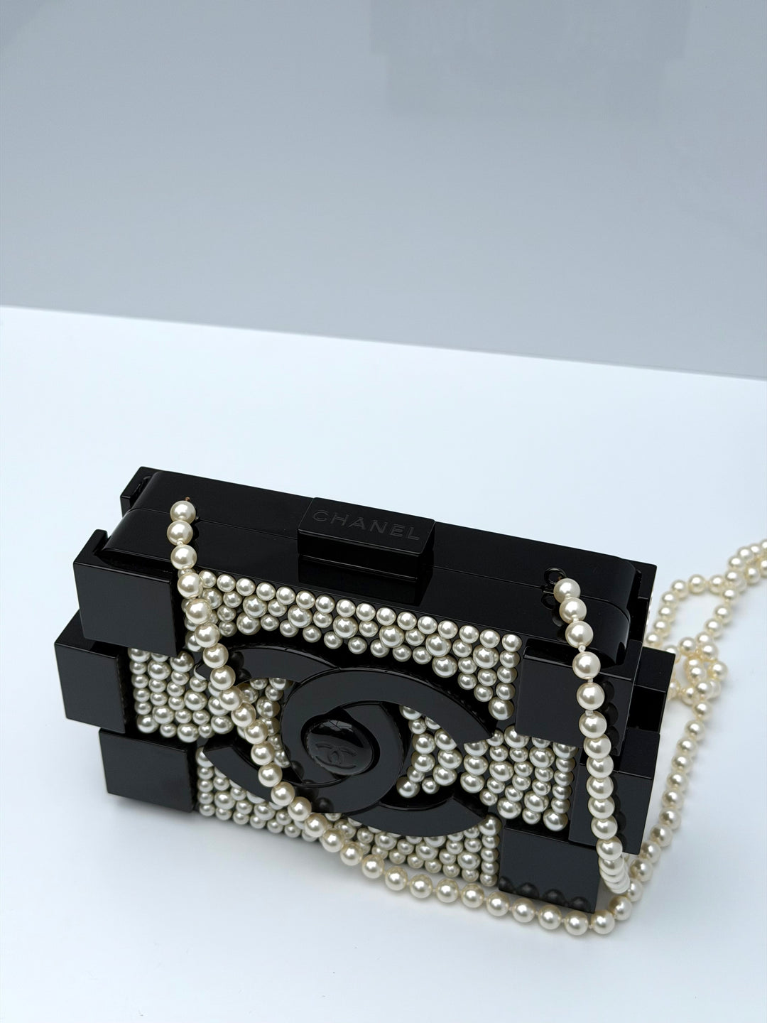 Chanel Pearl Plexiglass Lego Minaudiere