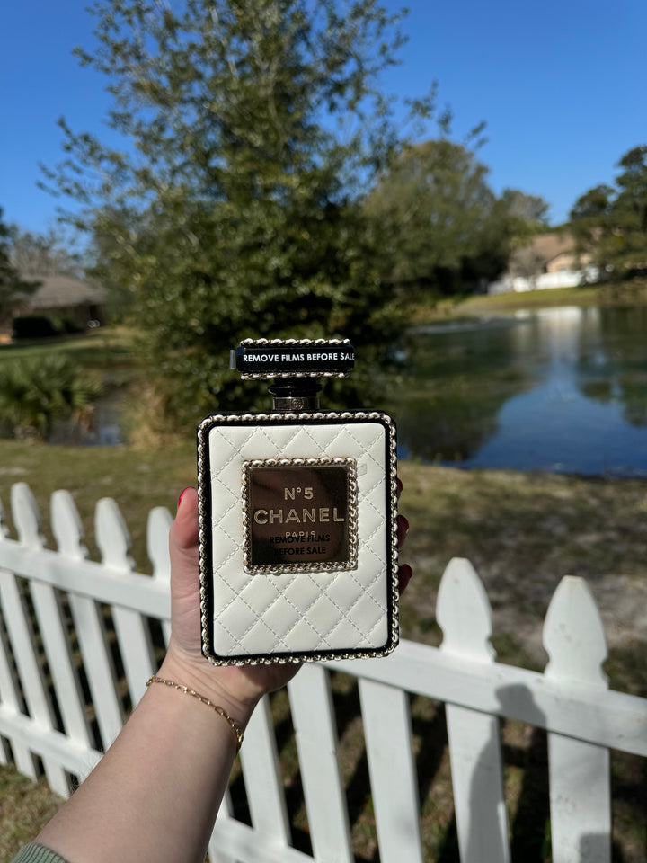 Chanel 22S Quilted Leather Perfume Bottle Minaudiere