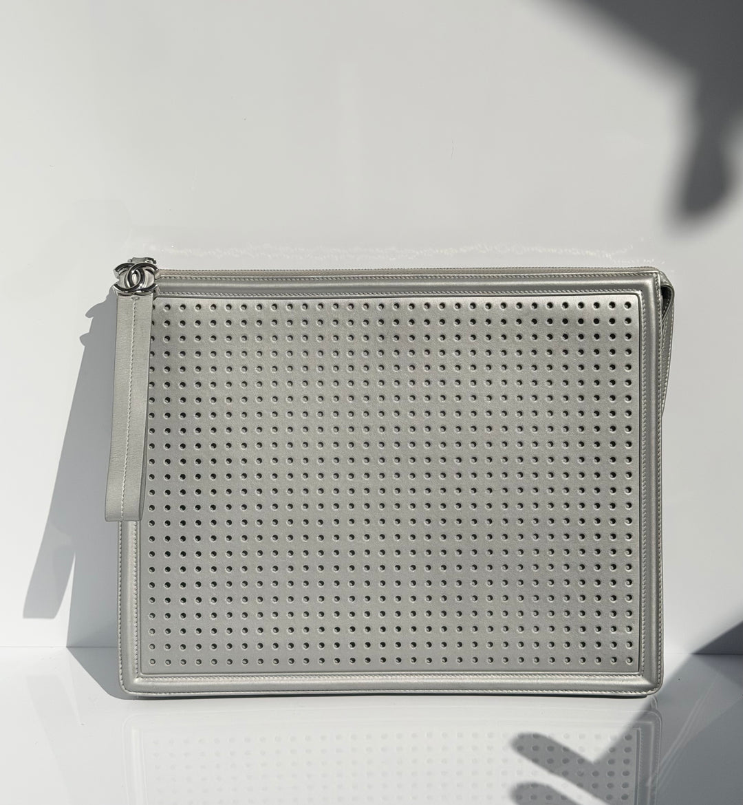 Chanel Rare LED XL Clutch Silver 2017