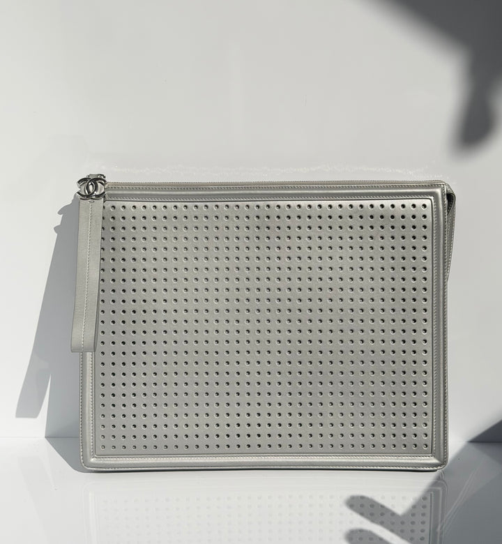 Chanel Rare LED XL Clutch Silver 2017