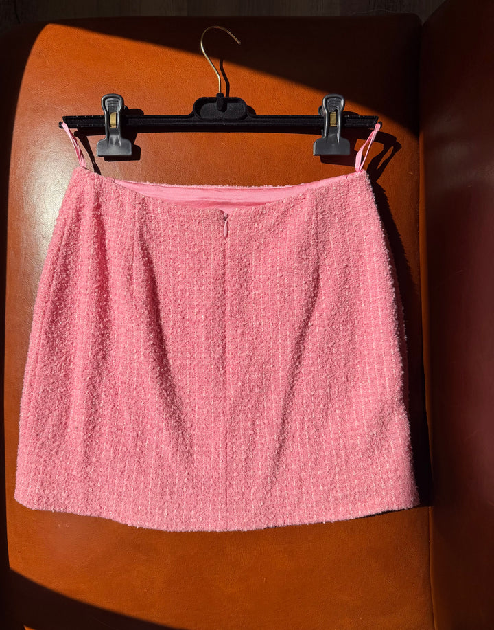 Chanel 1995 Spring “Barbie” Pink Tweed Skirt Suit