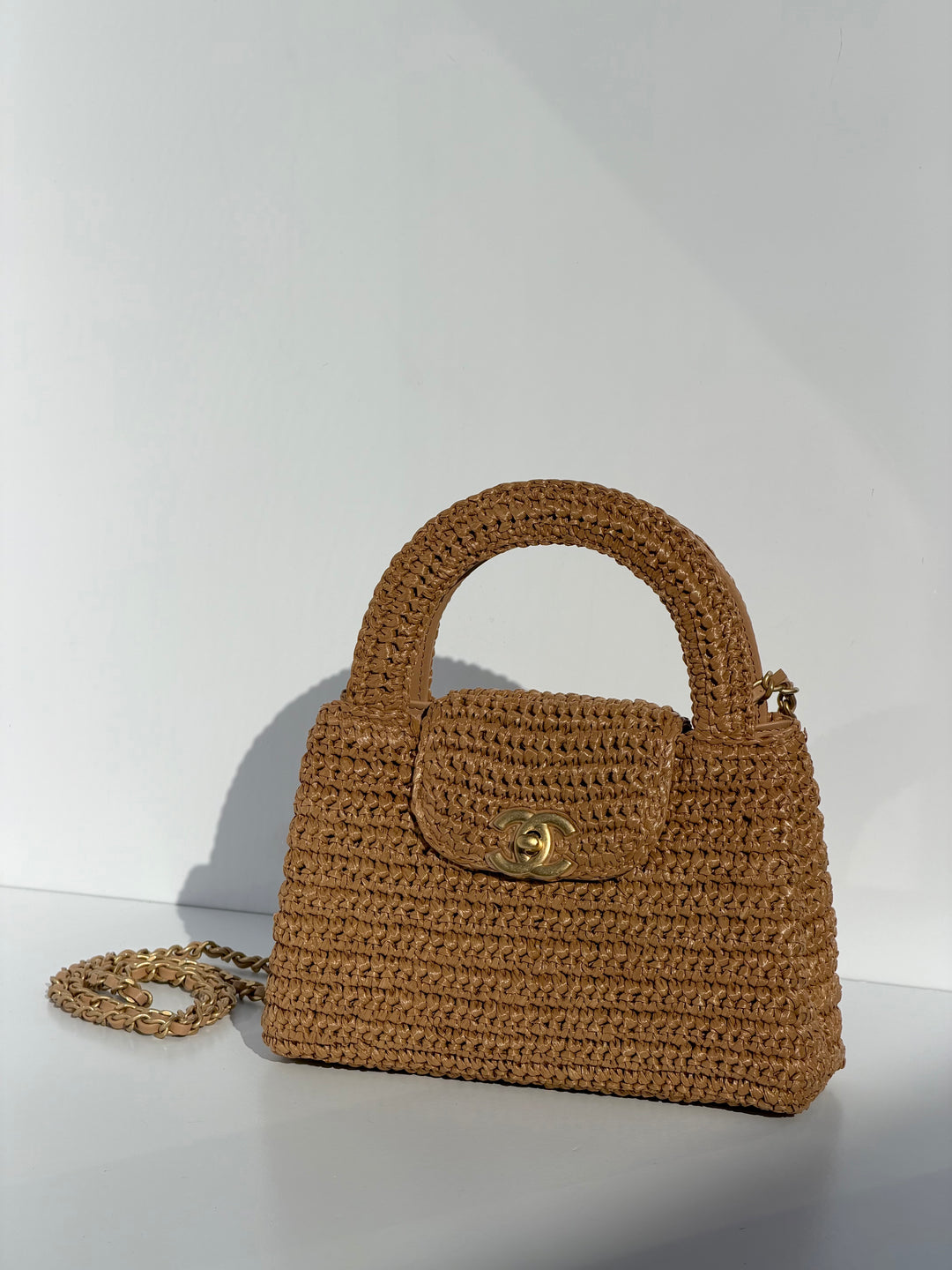 Chanel Cruise 2025/26 Mini Braided Raffia Kelly Bag