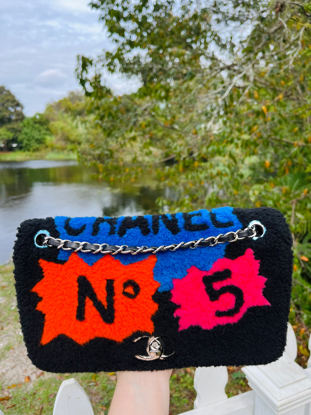 Chanel Supermarket Comic Medium Shearling Flap Bag