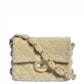 Chanel Ecru Shearling Lambskin Medium CC Chains Flap Bag