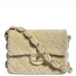 Chanel Ecru Shearling Lambskin Medium CC Chains Flap Bag