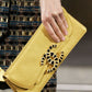 Chanel 19A Gold Egyptian CC Clutch