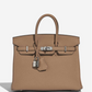 Hermes Chai Togo Birkin 25 Palladium Hardware