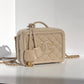 Chanel Small Nude Filigree Shearling Vanity Case