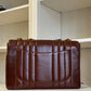 Chanel Brown Vintage Lambskin Vertical Quilt Jumbo Flap