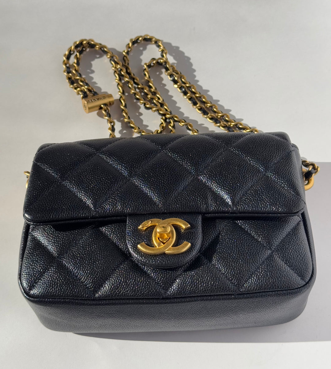Chanel Black Iridescent My Perfect Mini Flap Bag