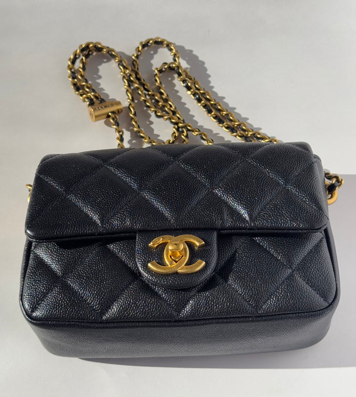Chanel Black Iridescent My Perfect Mini Flap Bag