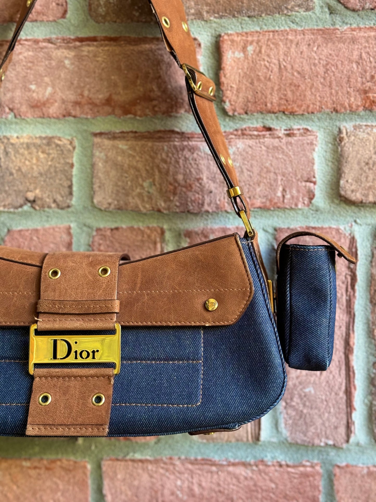 Dior Denim Street Chic Shoulder Bag