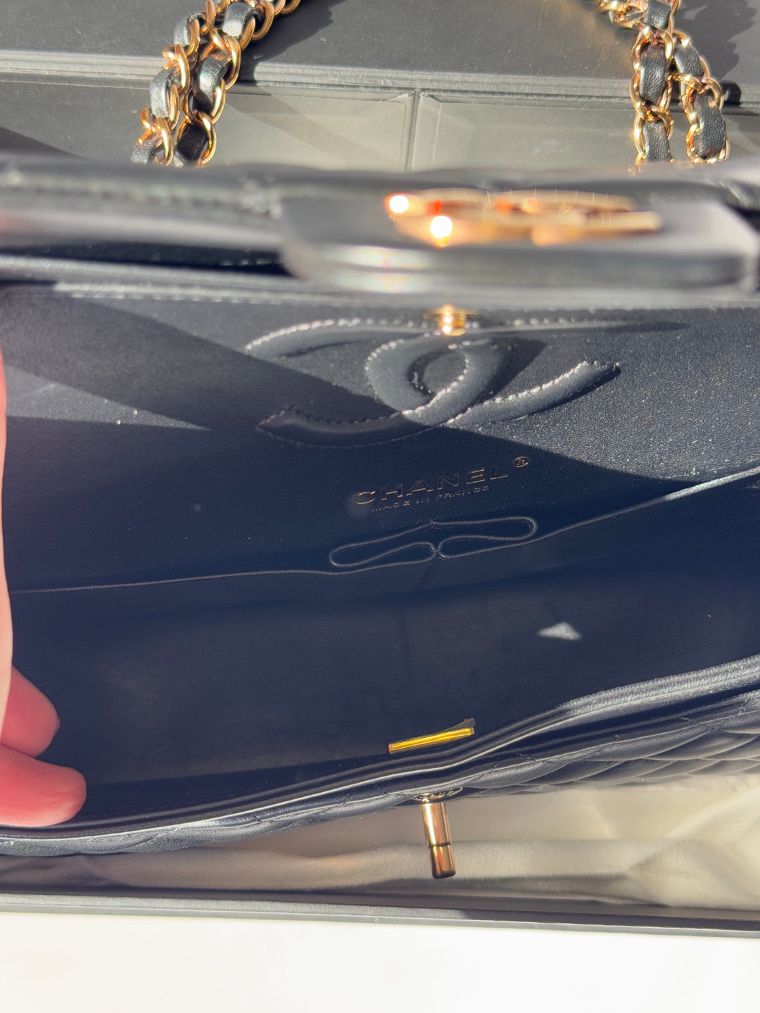 Chanel Black Medium Lambskin Flap Bag + RGHW